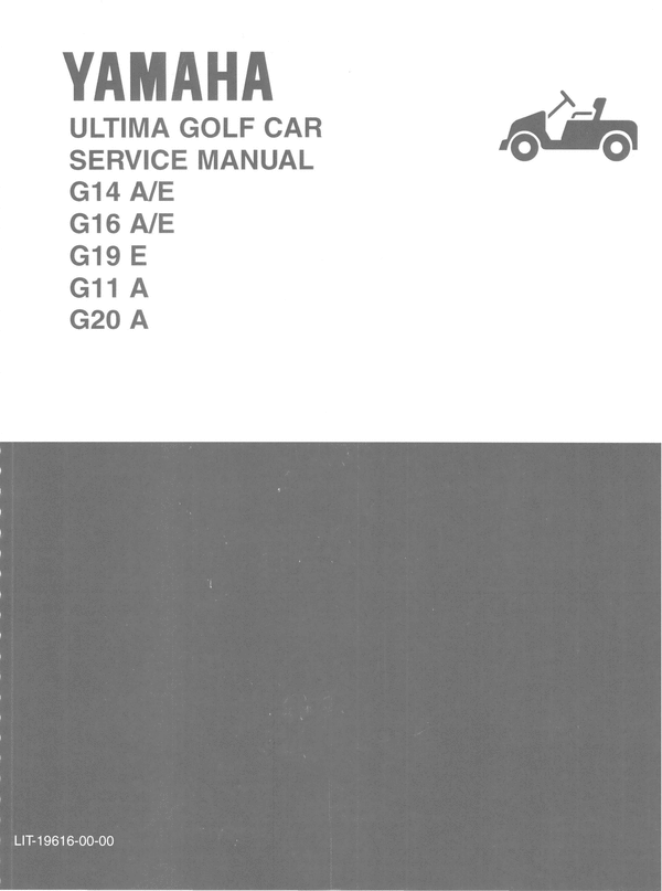 Product picture Yamaha Golf Cart G11 G14 G16 G19 G20 Service & Parts Manuals